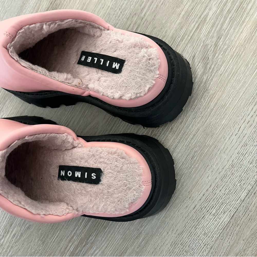 Simon Miller Pink Grip Bubble Clog Mule Platform Shearling Size 37 EU 7 US - Picture 7 of 12